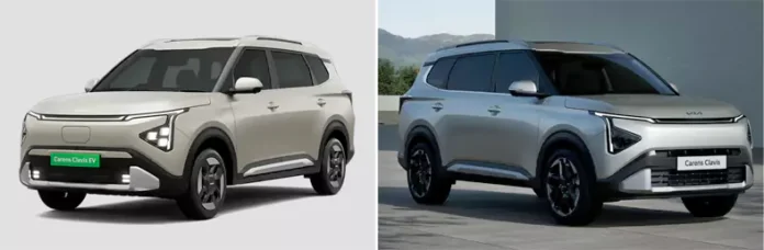Kia Carens Clavis EV with new GT-Line and X-Line variants, showcasing 6-seater interior and panoramic sunroof design.