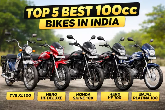 Top 5 Best 100cc Bikes in India 2026 with Mileage, Price & Low Maintenance
